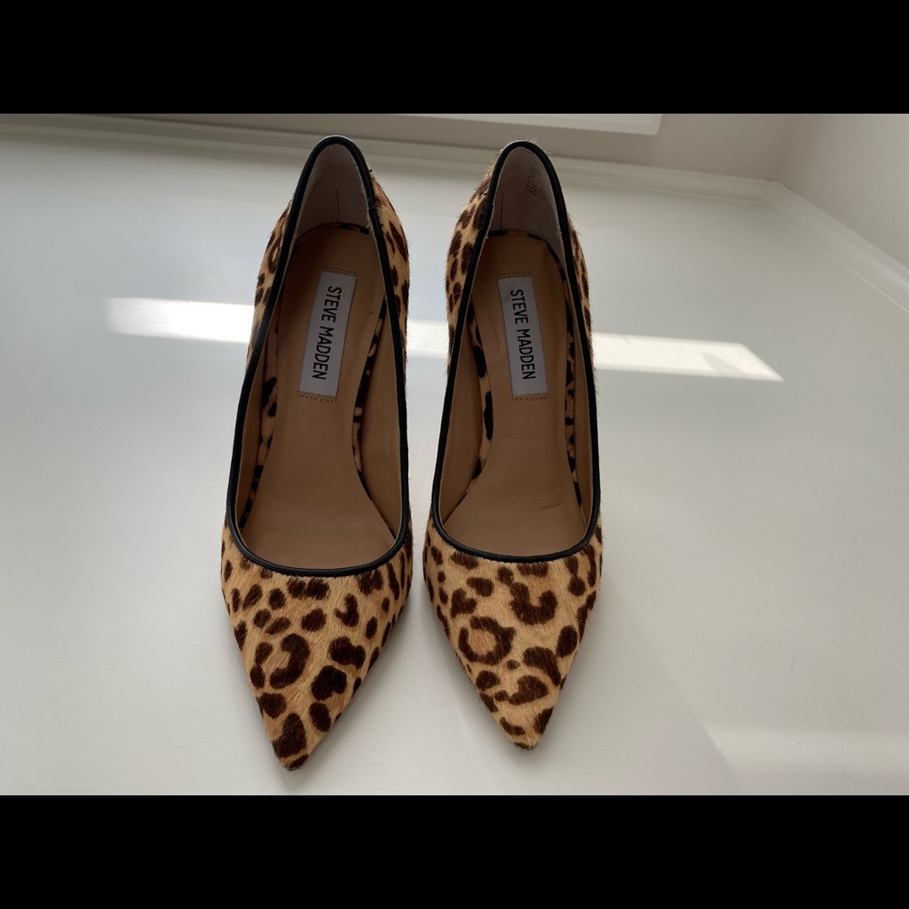 Steve Madden , Leopard pumps , natural calf-hair